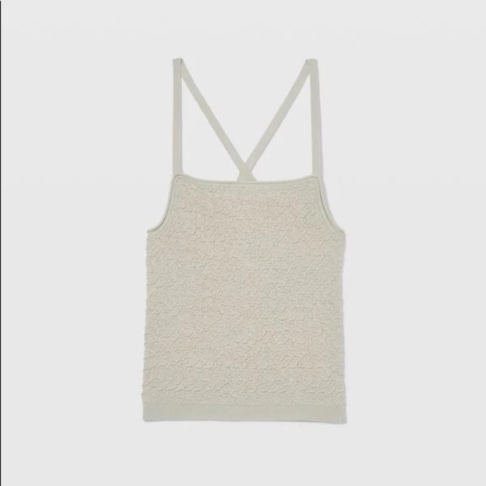 Club Monaco Strappy Texture Tank in Metal